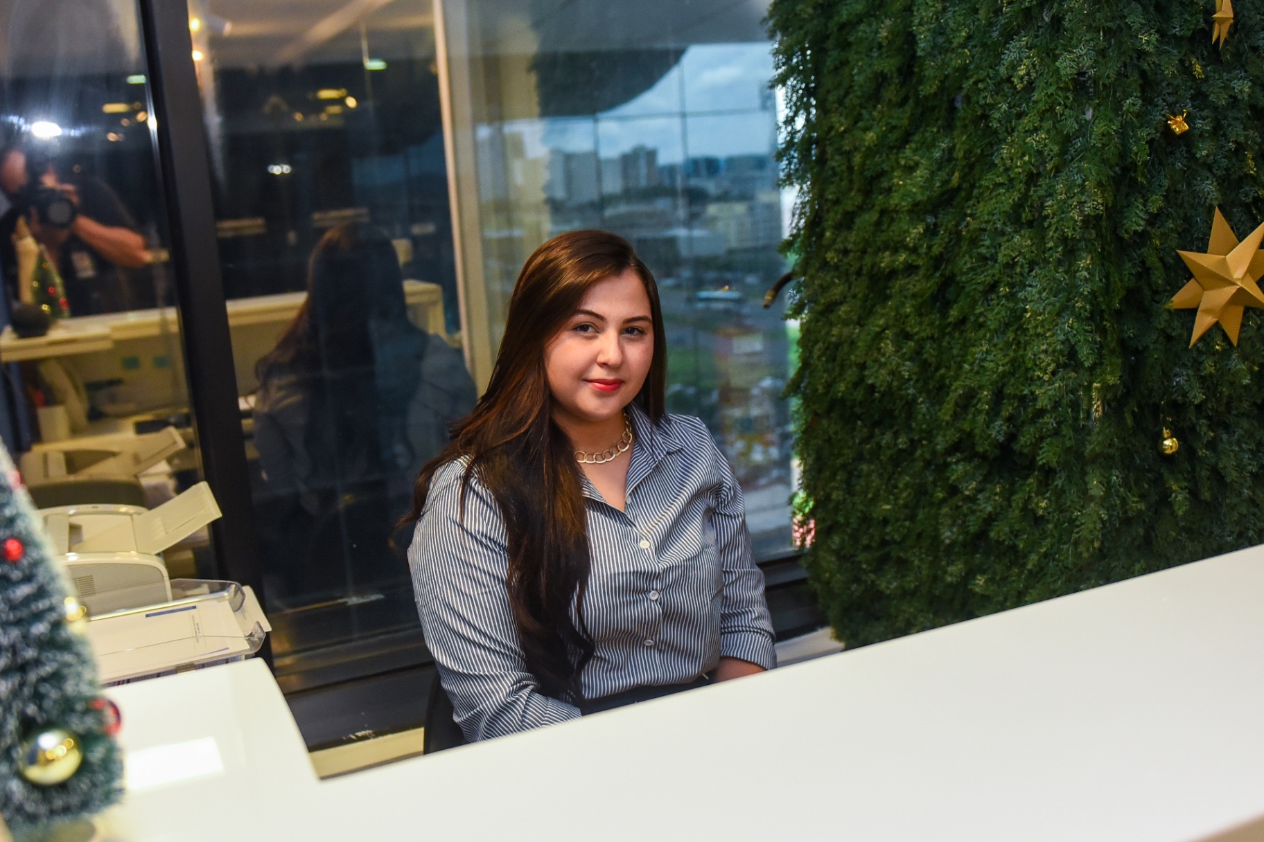 Atendimento profissional na recepção — Clínica ORTOBRASÍLIA em Brasília — especializada em Invisalign, DTM, ronco e apneia do sono