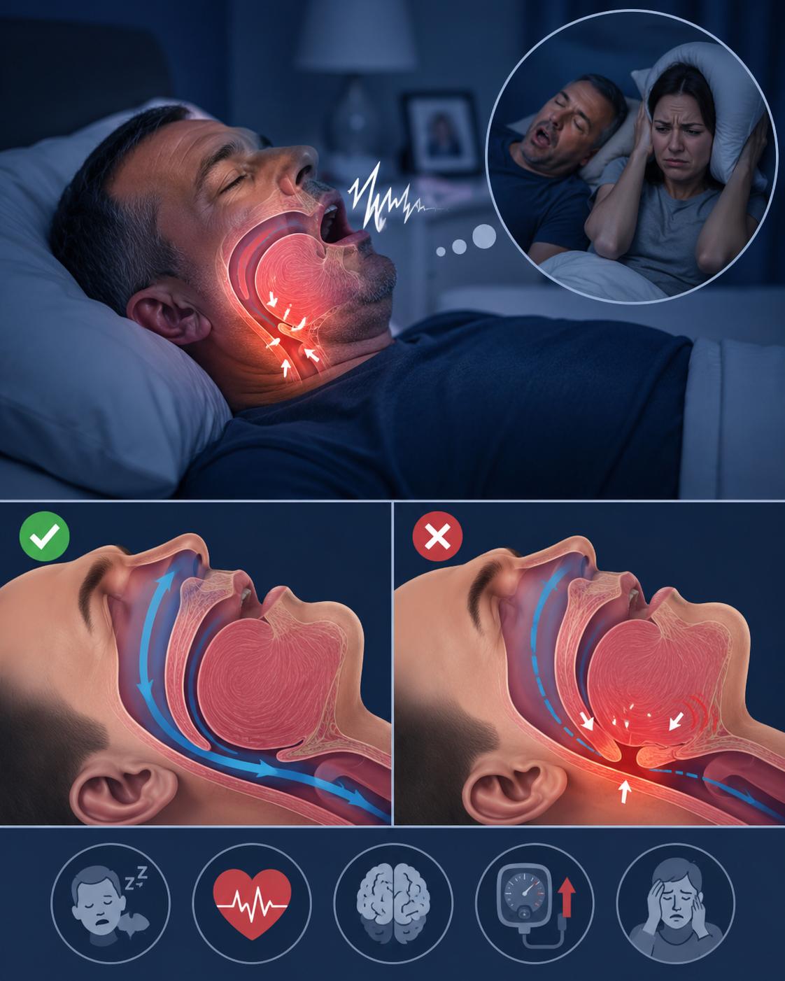 Anatomia do ronco e da apneia obstrutiva do sono: via aérea aberta versus obstruída